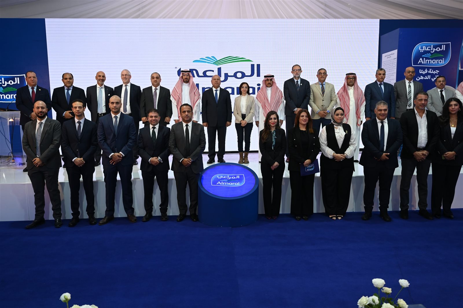 وزير الصناعة والنقل خلال افتتاح خطي إنتاج أجبان