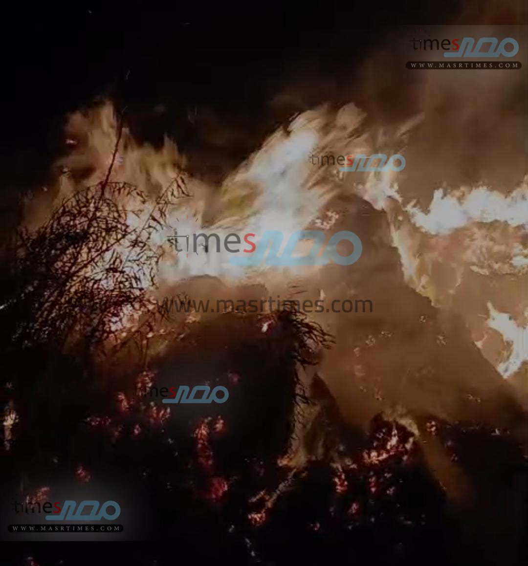 حريق هائل يلتهم عصارة قصب بنجع حمادي