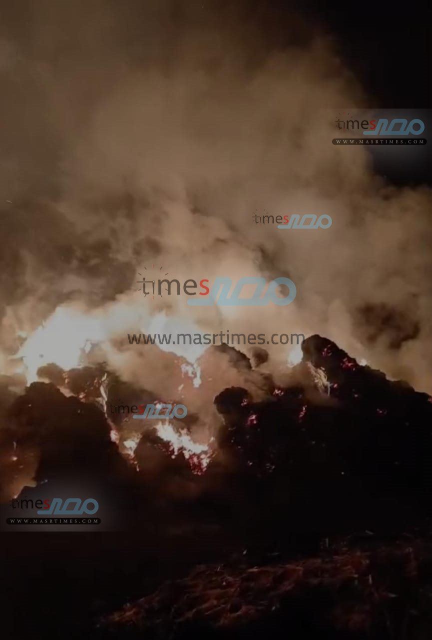 حريق هائل يلتهم عصارة قصب بنجع حمادي