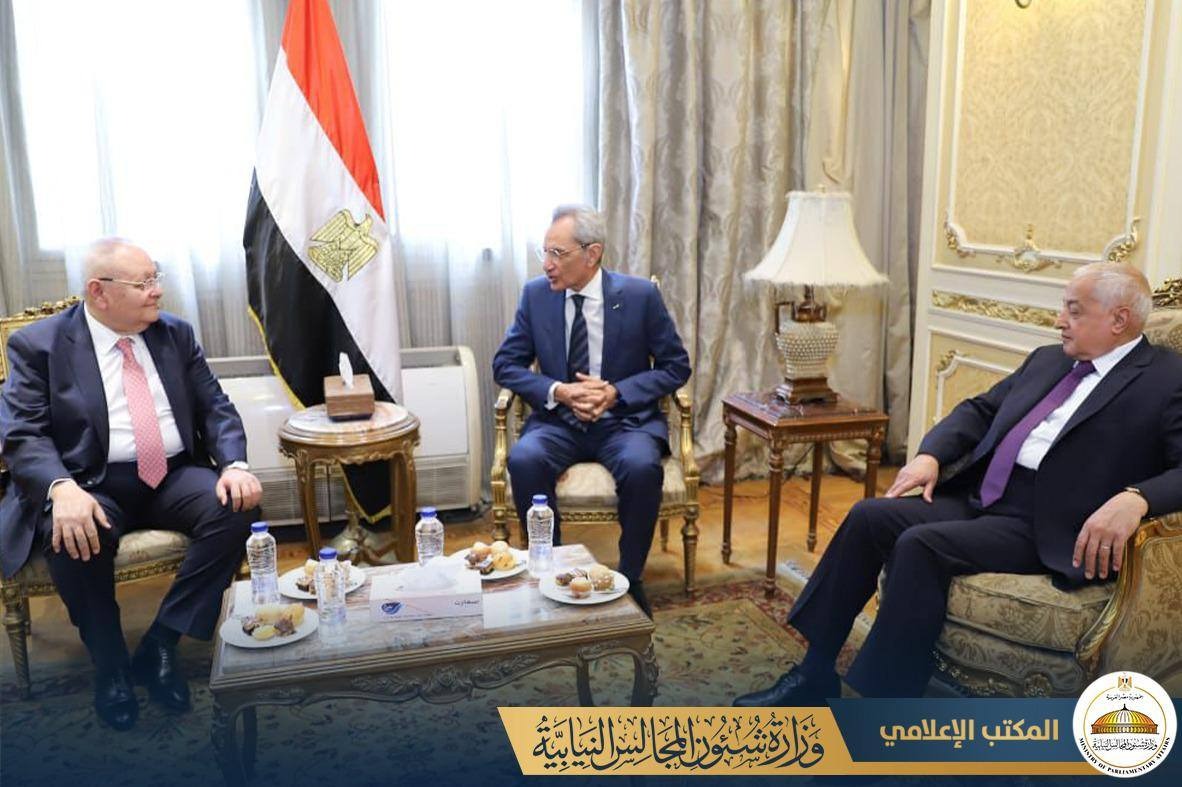 وزير شئون المجالس النيابية يستقبل رئيس مجلس الدولة