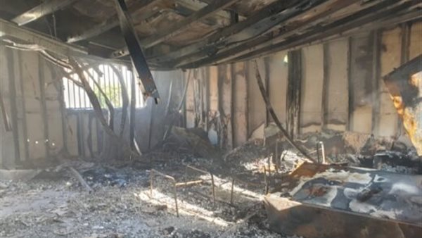 مجهولون يضرمون النار