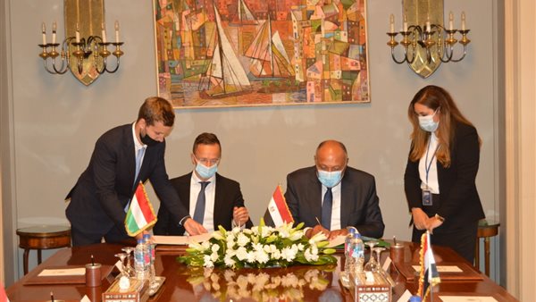 جانب من توقيع شكري