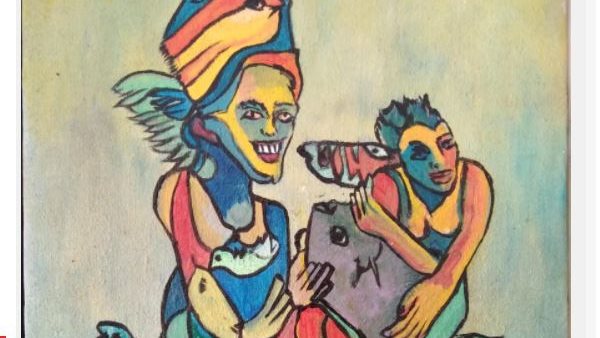 أحد أعمال الفنانة