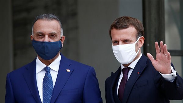 ماكرون والكاظمي رئيس