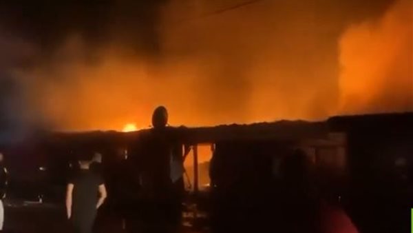 حريق سوق نابلس