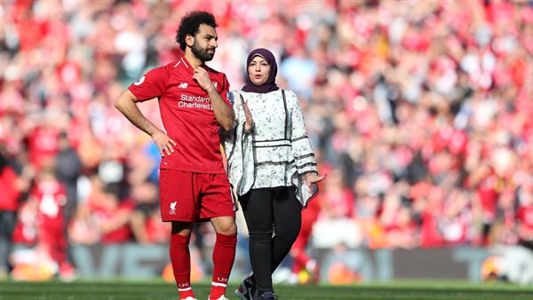 محمد صلاح وزوجته