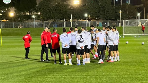 صورة للمنتخب من مران