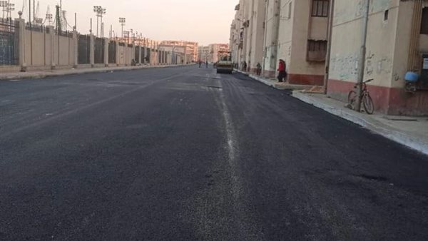 جانب من رصف الطرق