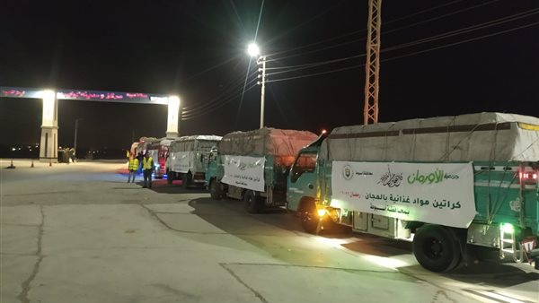 صورة من قافلة المساعدات