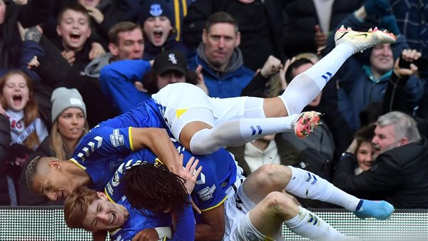 فرحة لاعبي ايفرتون