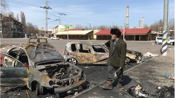 اثار القصف الروسي