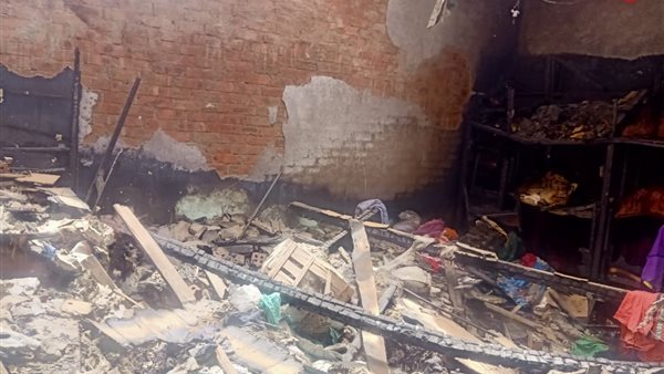 حريق شقة سيدة فى