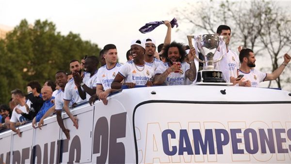 احتفالات لاعبي ريال