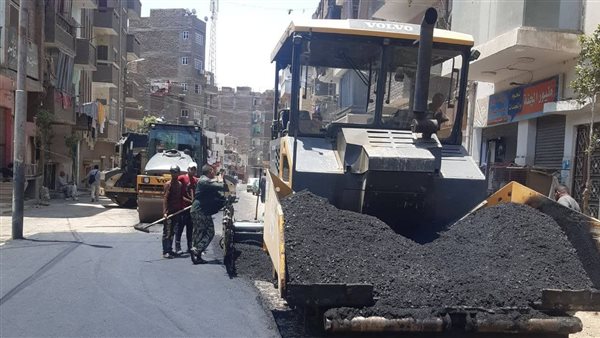 جانب من أعمال الرصف