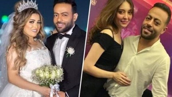 تامر عاشور وزوجته