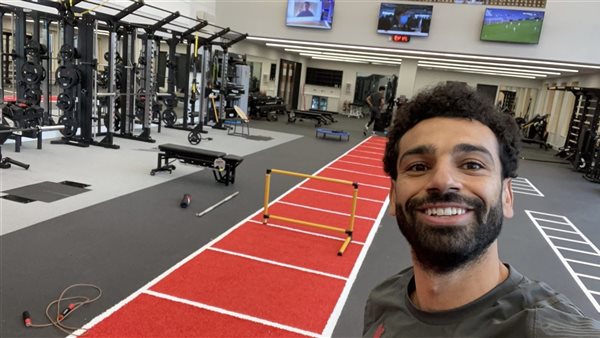 محمد صلاح في تدريبات
