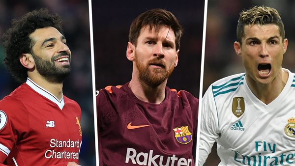 ميسي وصلاح ورونالدو