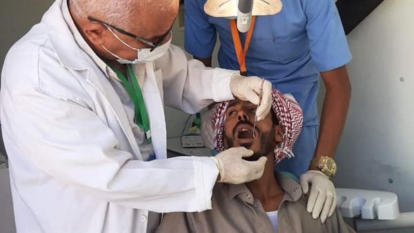 جانب من القافلة الطبية