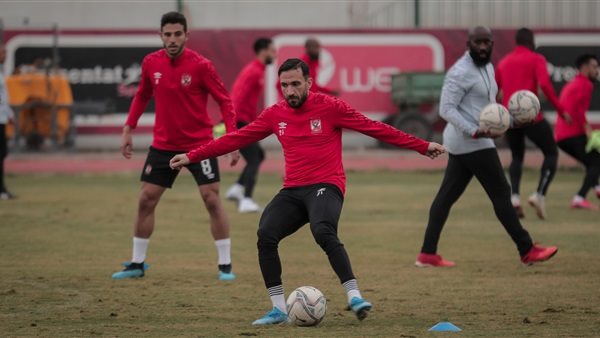 جانب من تدريبات الاهلي