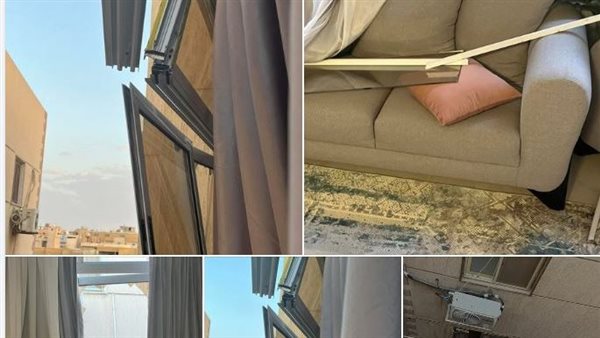 جانب من آثار الانفجار