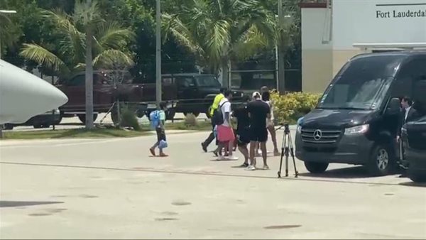 صورة من وصول ميسي