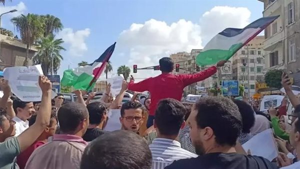 مسيرة تضامنا مع فلسطين