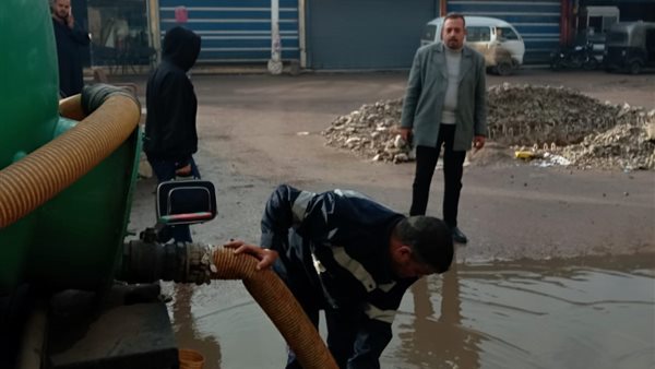 جهود رفع نواتج الأمطار