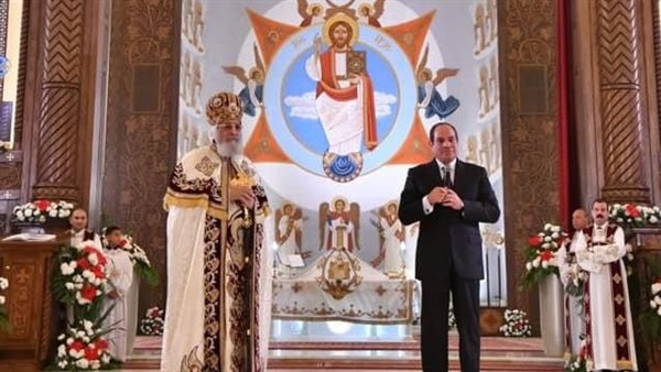 الرئيس السيسي بالكاتدرائية