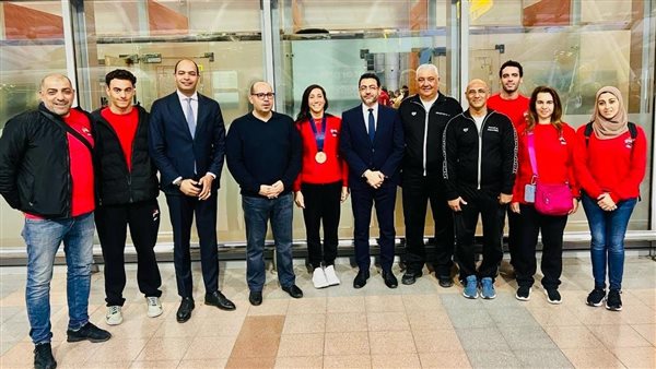 استقبال ابطال السباحة