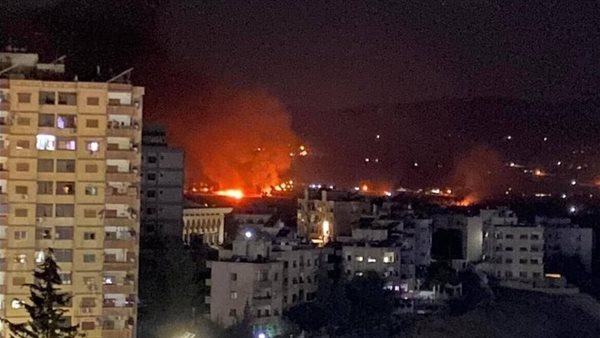 دخان في موقع بدمشق