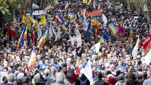 جانب من المظاهرات