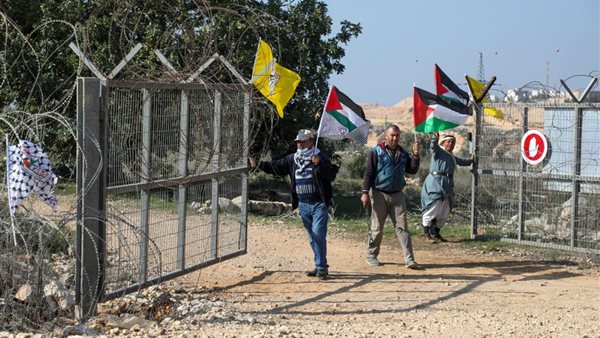 متظاهرون فلسطينيون