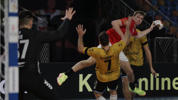 جانب من مباراة الدنمارك