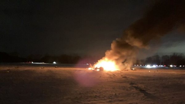 موقع تحطم الطائرة