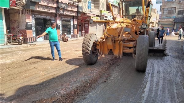 أعمال الرصف الجارية