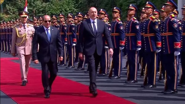 الزعيمان المصري والأذربيجاني