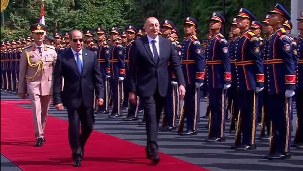 الزعيمان المصري والأذربيجاني