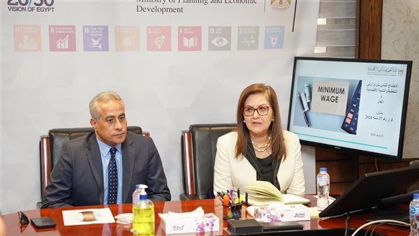 وزيرة التخطيط ووزير