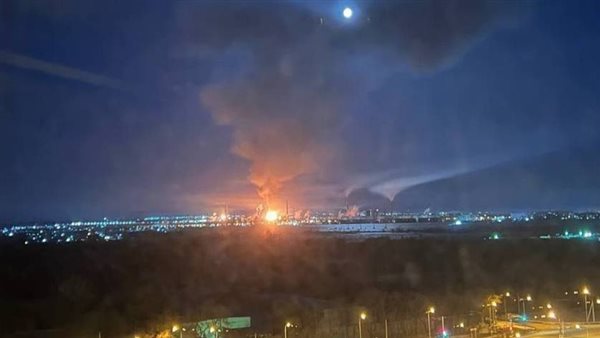 حريق في مصفاة نفط