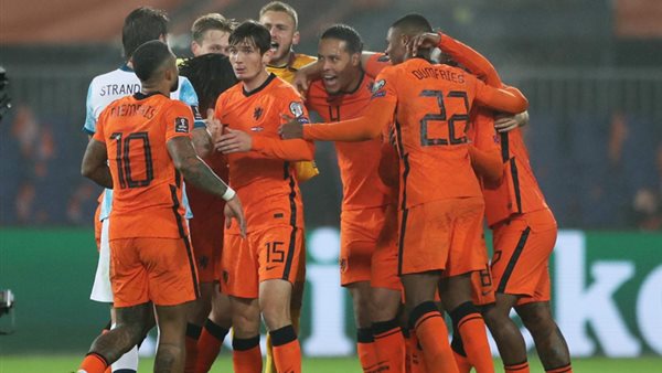 فرحة لاعبي هولندا