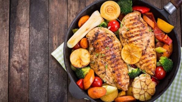 دجاج مشوي بالأعشاب