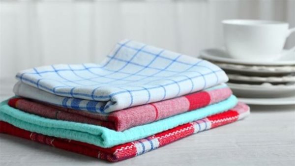 تنظيف مناشف المطبخ