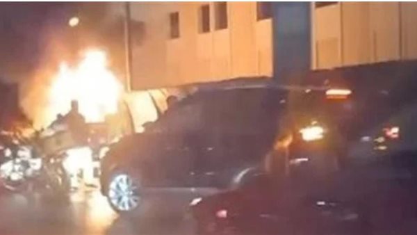 حريق هائل داخل شقة