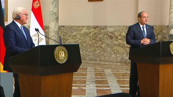السيسي وتالرئيس الألماني