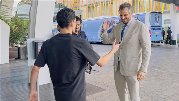 لحظة وصول لاعبو بيراميدز