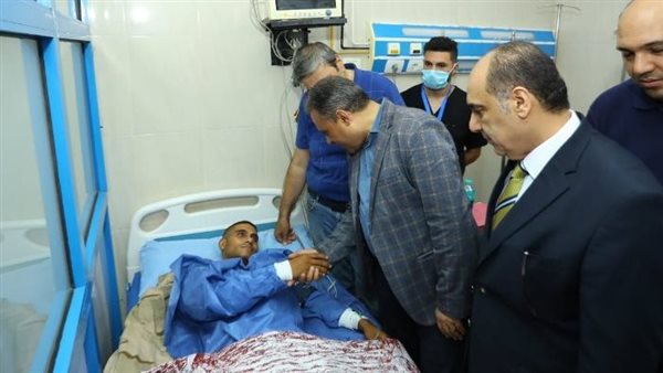 مصابو حادث قطار الزقازيق