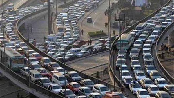 تكدست حركة السيارات