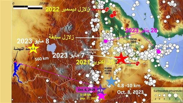 أماكن الزلازت التي