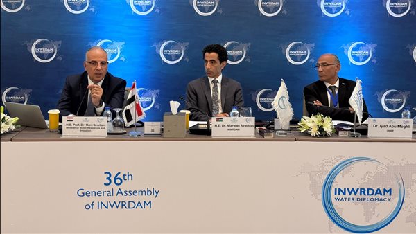 وزير الري خلال مشاركته