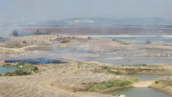 حريق في محمية عين